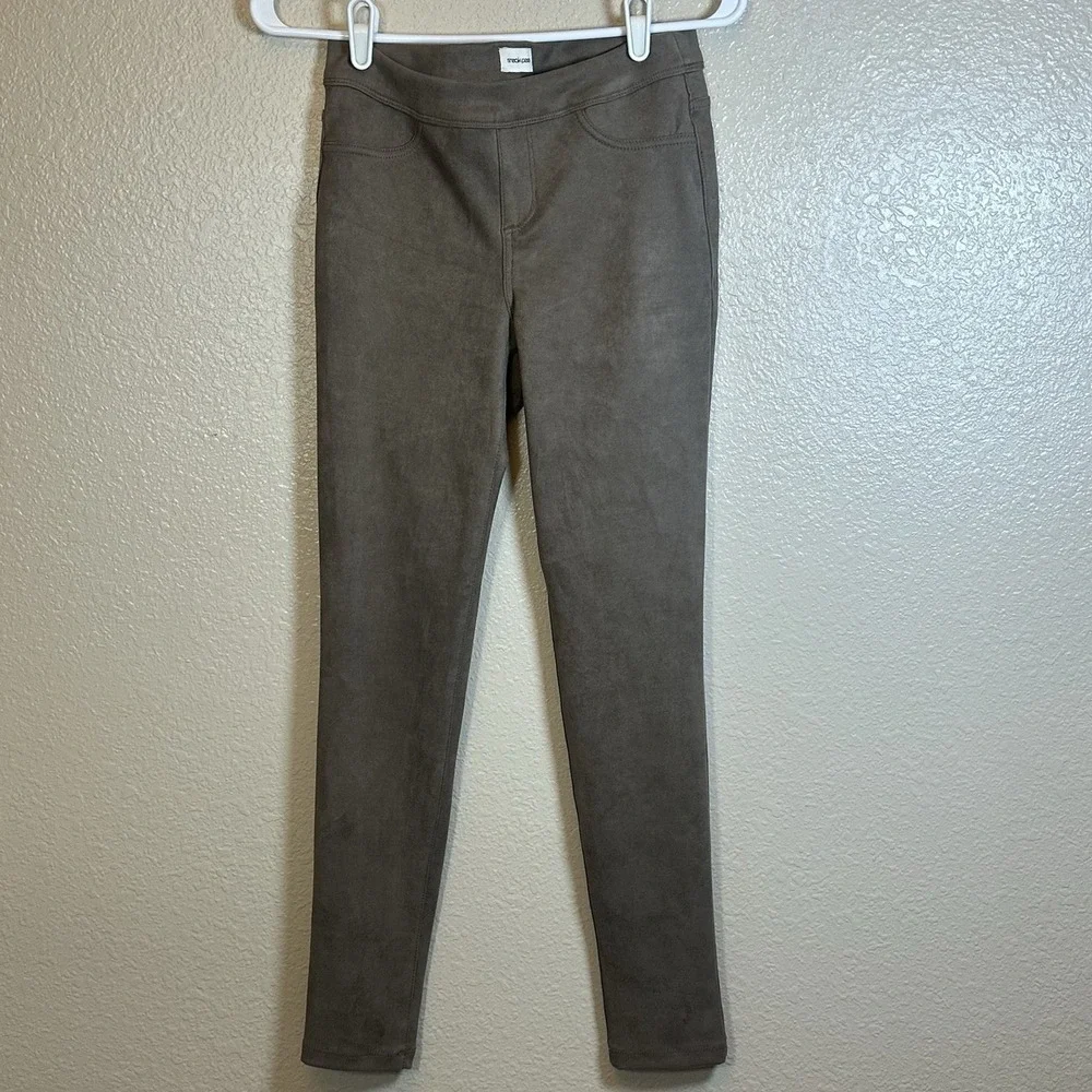 Sneak Peak Suede Brown Skinny Legging Low Rise Size Small NWOT - Picture 1 of 10